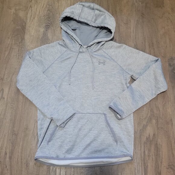 WOMENS XS UNDERARMOUR GREY SWEATSHIRT, HOODIE, ATHLETIC CLOTHING - GUC - Picture 1 of 5